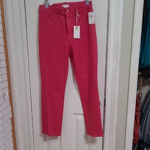 Good American Vibrant Pink Skinny Jeans